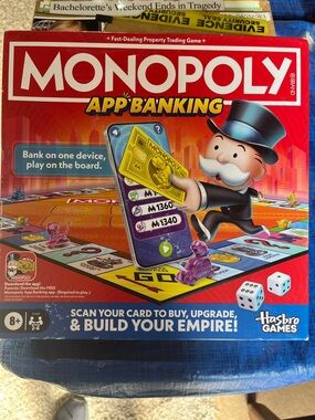 Hasbro Monopoly App Banking Board Game - Red, Yellow, Blue